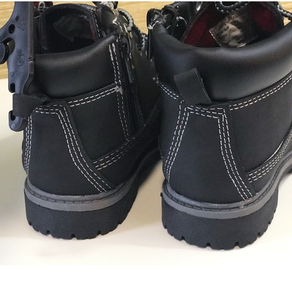Children Boys Black Walking Boots New! - Picture 4 of 8